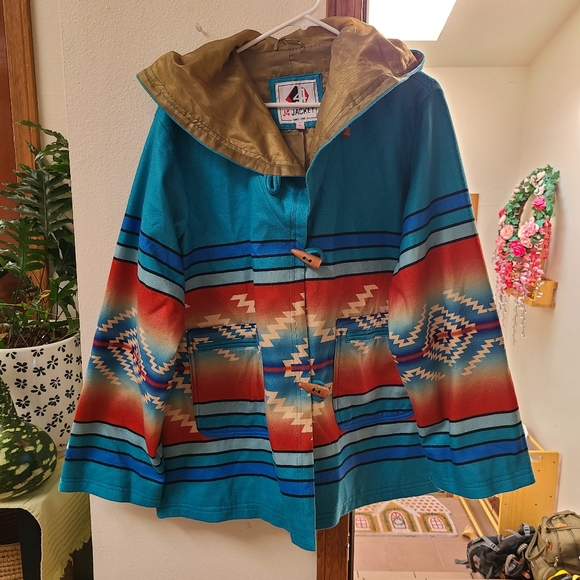 Beth Dutton Yellowstone XL turquoise Aztec southwestern jacket coat - Picture 14 of 16